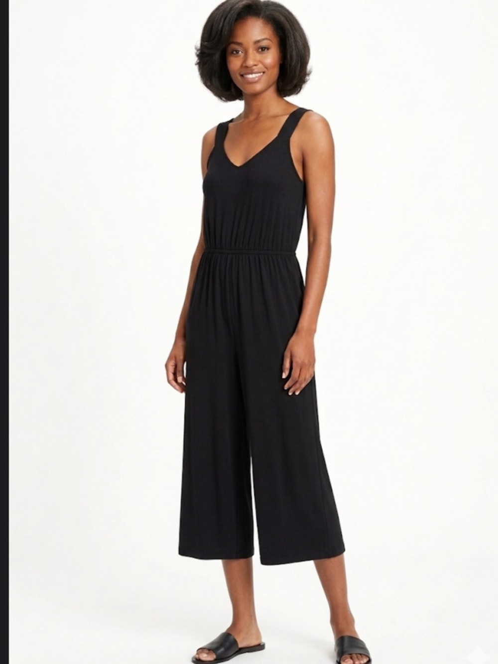 Emily Daniels wide strap jumpsuit size medium  women black